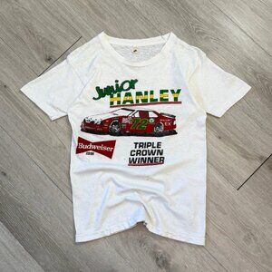 Rare Vintage 1991 Junior Hanley Budweiser Triple Crown Winner T-Shirt - Small